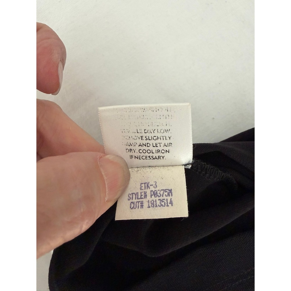 Eileen Fisher Black Stretch Crepe Pull On Ankle Pants P6375M Womens Medium - Picture 7 of 10
